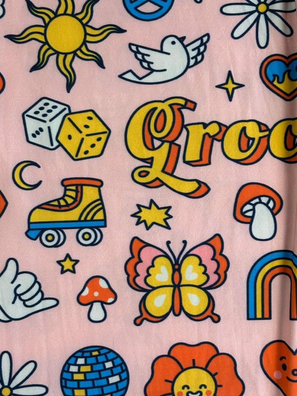 Brief Insanity Pink Groovy Hippie Lounge Pajama Pants Women's Size Large NWT - Picture 5 of 11